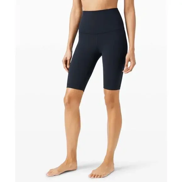 Lululemon True Navy Align Super High Rise 10" Bike Shorts Size 8 Athleisure Norm - Picture 7 of 7